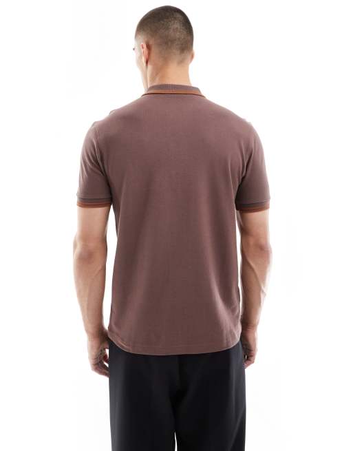 トップス FRED PERRY ORIGINAL TWIN TIPPED POLO Fred Perry Twin Tipped Polo Shirt - Black & Gold - M12-157
