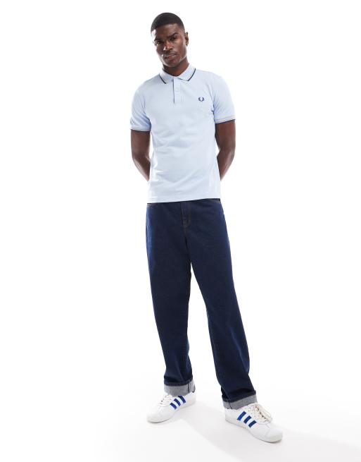 FRED PERRY ライトブルーポロシャツ UK 10 Fred Perry polo shirt in light blue | ASOS