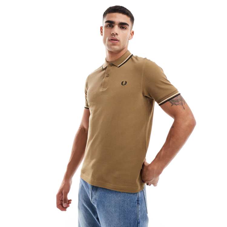 【FRED PERRY】 _LS TWIN TIPPED SHIRT Embroidered Sweatpants - Limestone | Kids | Children's Polo