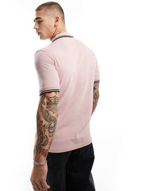 【FRED PERRY】Ls Twin Tipped Polo Shirt Fred Perry Twin Tipped Polo T Shirt Burgundy | Mainline Menswear us