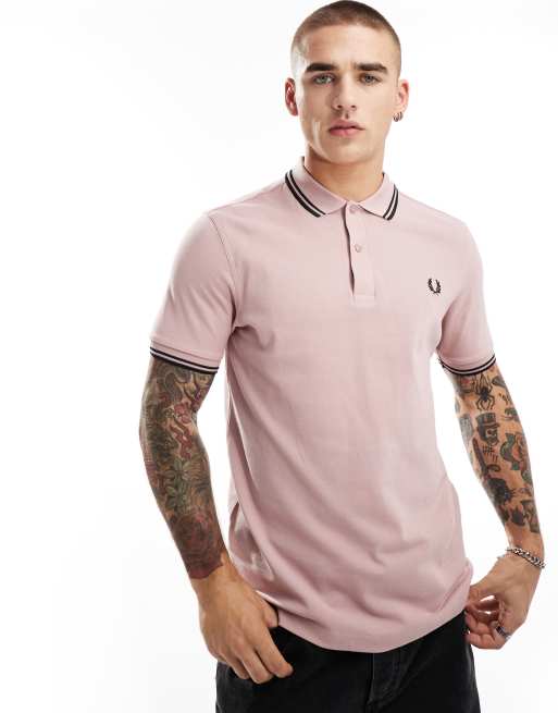 【FRED PERRY】Ls Twin Tipped Polo Shirt Fred Perry Twin Tipped Polo T Shirt Burgundy | Mainline Menswear us