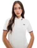 [Fred Perry] Fred Perry twin tipped polo shirt in light pink-Neutral 40 LTECR/PUTPNK/BLK