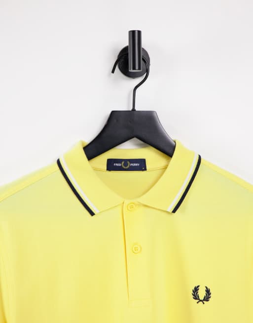 Yellow fred store perry polo shirt