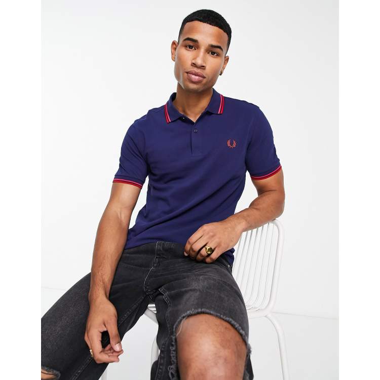 Fred perry twin tipped sales short sleeve polo shirt