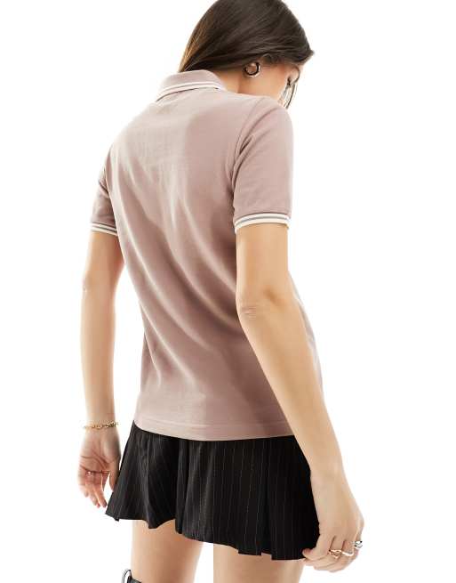 Fred Perry twin tipped polo shirt in pink