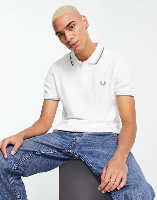 Fred Perry Brighton Blue Twin Tipped T-Shirt at Pritchards