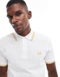 [Fred Perry] Fred Perry twin tipped polo shirt in white L SNWHITE/HNYCOMB