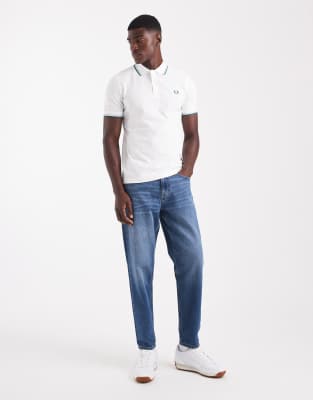 Fred Perry Twin Tipped Polo Shirt In White