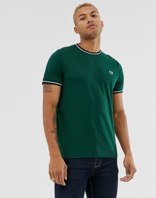 fred perry twin tipped t shirt green