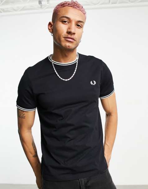 Fred Perry twin tipped t-shirt in black - view 1