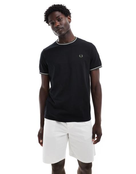 Fred Perry twin tipped t-shirt in black - view 1