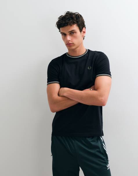 Fred Perry twin tipped t-shirt in black - view 1