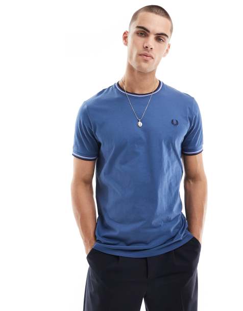 Fred Perry twin tipped t-shirt in blue - view 1