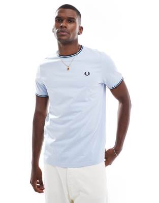 Fred Perry twin tipped t-shirt in blue | ASOS