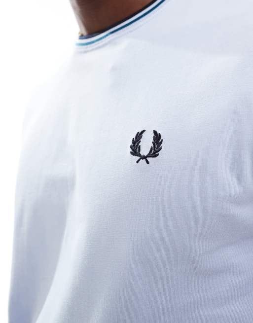 Fred Perry twin tipped t-shirt in blue | ASOS