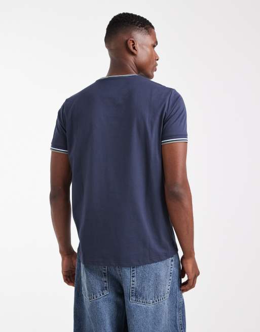 Fred Perry twin tipped t-shirt in blue | ASOS