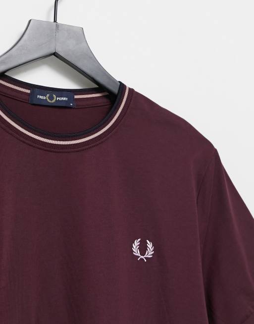 t shirt fred perry bordeaux