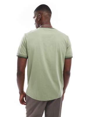 Fred Perry Twin Tipped T-shirt Olive Mint