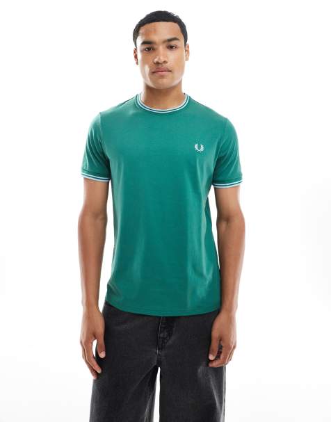 Fred Perry twin tipped t-shirt in green - view 1
