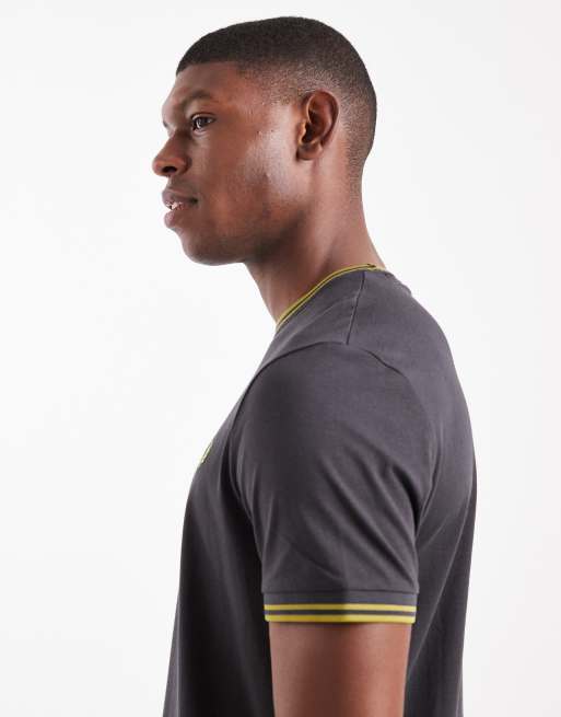 Fred Perry twin tipped t-shirt in grey, 4 of 5
