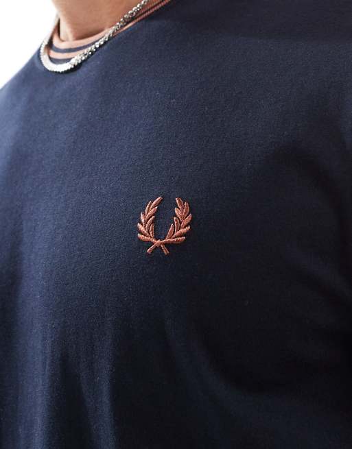 Fred Perry twin tipped t-shirt in in navy blue