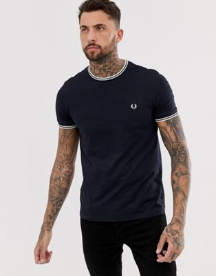 fred perry twin tipped t shirt navy