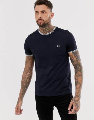 fred perry twin tipped t shirt black