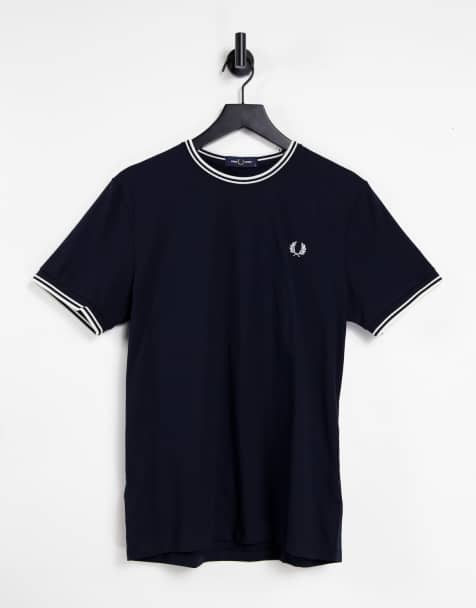 Fred Perry twin tipped t-shirt in navy - view 1