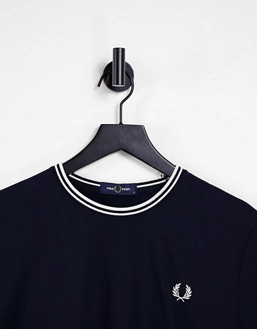  Fred Perry twin tipped t-shirt in navy 