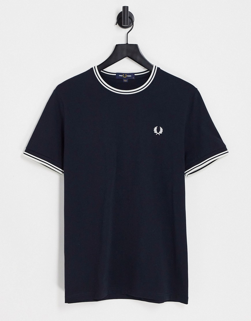 Fred Perry Twin Tipped T-Shirt In Navy