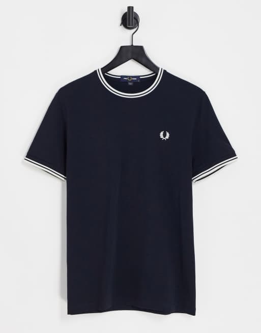 Fred Perry twin tipped t-shirt in navy