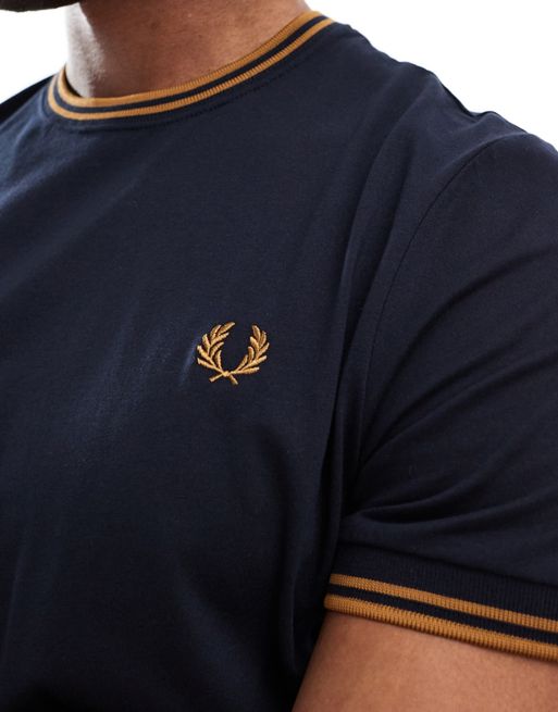 Fred Perry twin tipped t-shirt in navy