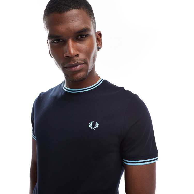 FRED PERRY ネイビー 半袖ミニワンピース FRED PERRY - FRED PERRY フレッドペリー ネイビー 半袖ミニワンピース