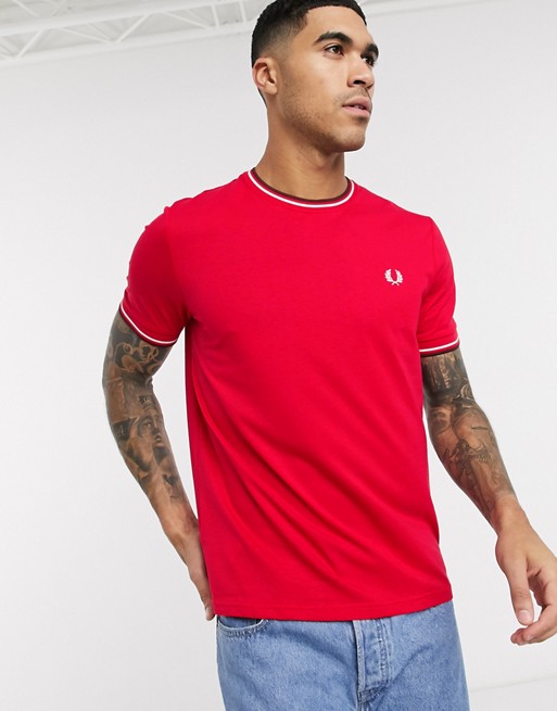 Fred Perry twin tipped t-shirt in red