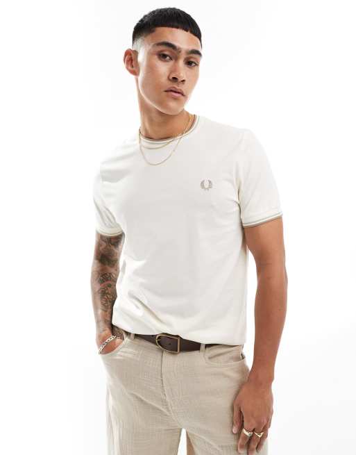 Fred Perry twin tipped t-shirt in white