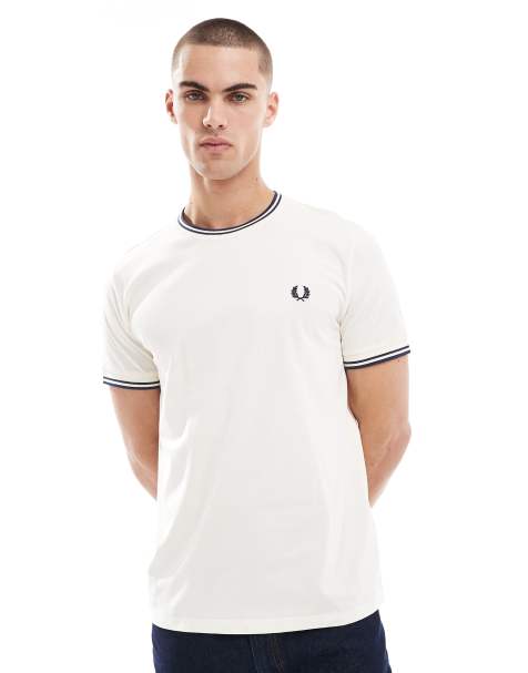 Fred Perry twin tipped t-shirt in white - view 1