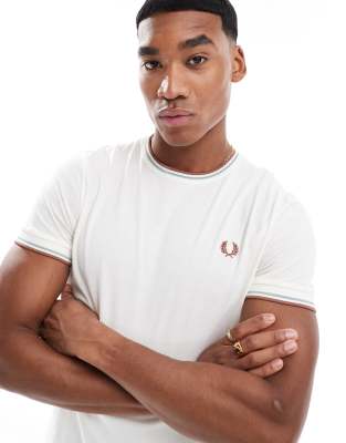 Fred Perry Twin Tipped T-shirt In White