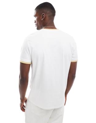 Fred Perry Twin Tipped T-shirt In White