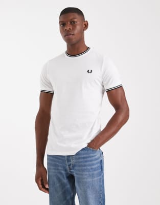 Fred Perry twin tipped t-shirt in white