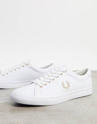 Fred Perry B721 Mens Leather Trainers In White