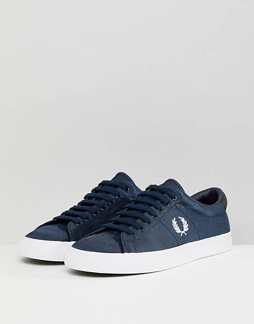 B1150-143 Fred Perry Men's Underspin Nylon Trainers Shoes French Navy