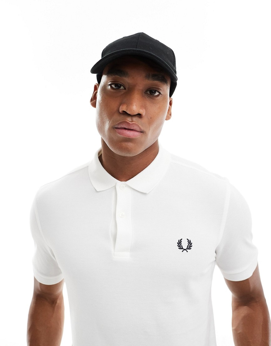 Fred Perry unisex plain polo shirt in white