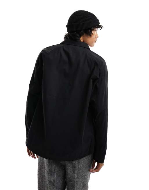 Fred Perry utility overshirt in black | ASOS