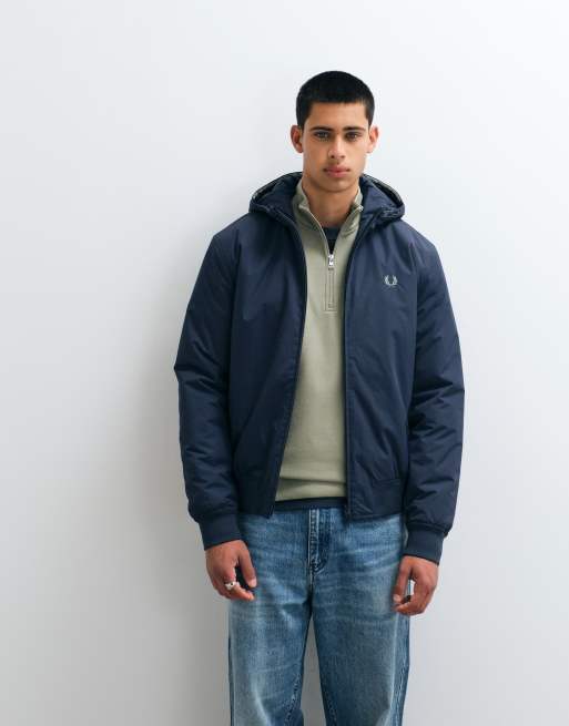 Fred Perry veste Brentham à capuche bleu airforce foncé, 5 de 5