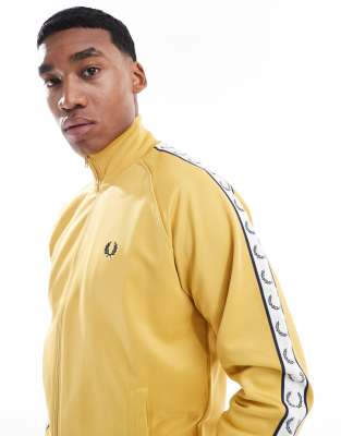Fred Perry - Veste de survêtement à bandes contrastantes - Jaune