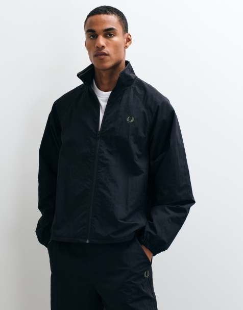 Fred Perry veste shell oversize d'ensemble noire - view 1