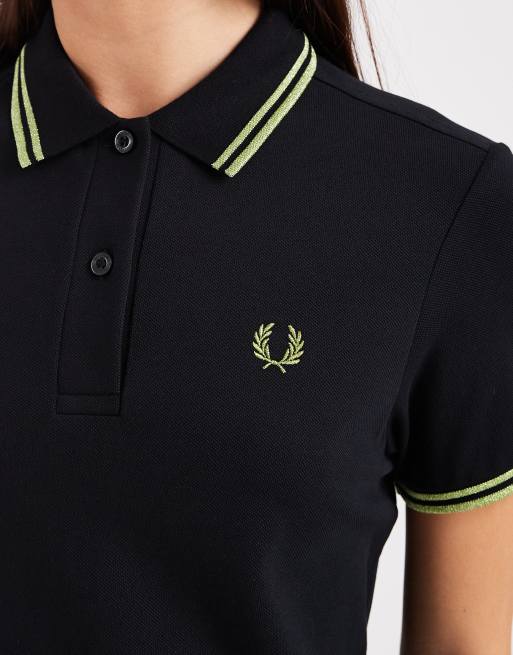 Fred Perry - Vestito a polo con doppia riga a contrasto sul bordo nero, 2 di 4