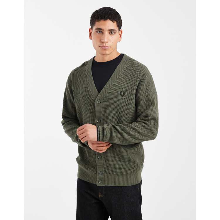 Fred Perry オリーブグリーン カーディガン Lサイズ Fred Perry オリーブグリーン カーディガン Lサイズ Fred Perry