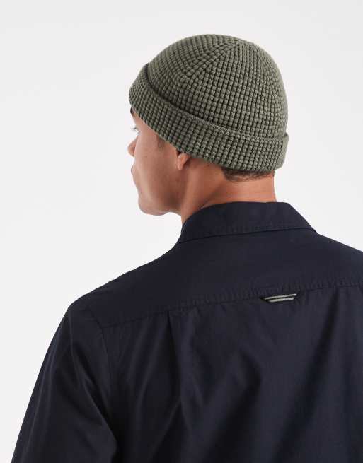 帽子 FRED PERRY Beanie Fred Perry fisherman rib beanie in gray | ASOS