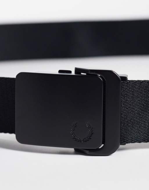 Fred Perry webbing belt in black, 2 of 3